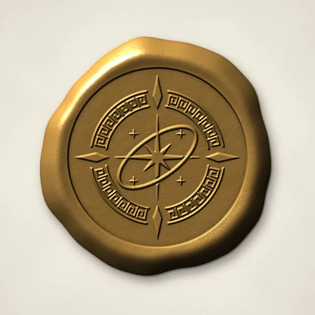 The seal of the House in gold wax